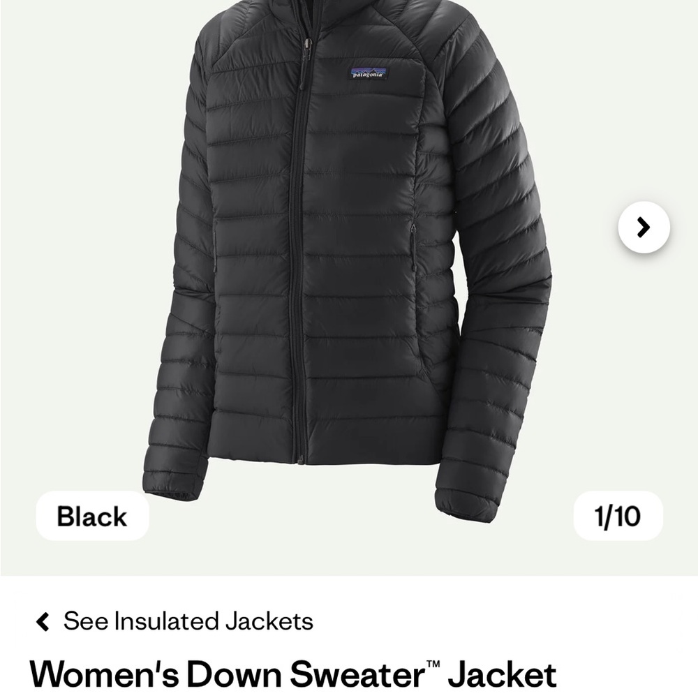 Patagonia Women's Down Sweater Insulated Jacket